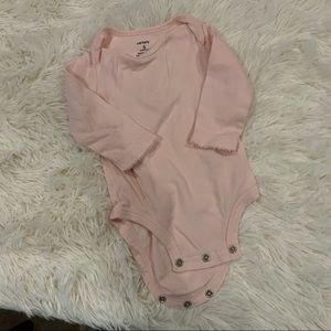 Baby girl long sleeve one piece tees lot of 2 Q009